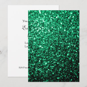 Smaragdgroene glitters glinsteren Personaliseer Kaart