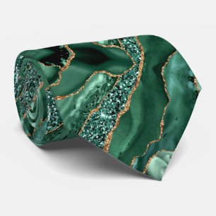 Smaragdgroene gouden glitters glanzende stropdas