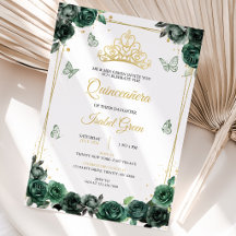 Smaragdgroene Gouden Quinceañera