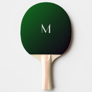 Smaragdgroene Gradiënt - krachtig monogram Tafeltennisbatje