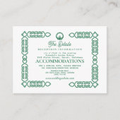 Smaragdgroene Keltische knoop Claddagh bruiloft Informatiekaartje (Voorkant)