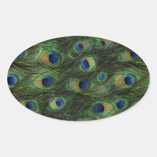 Smaragdgroene Koninklijk Blauwe Pauw Stickers (Voorkant)