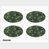 Smaragdgroene Koninklijk Blauwe Pauw Stickers (Vel)