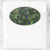 Smaragdgroene Koninklijk Blauwe Pauw Stickers (Tas)