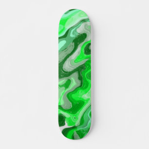 Smaragdgroene marmer textuur abstract vloeibare ve skateboard