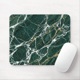 Smaragdgroene marmeren elegante goud geaderde bure muismat