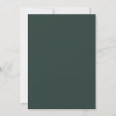 Smaragdgroene Mauve Kunstzinnige Flora Bruiloft Kaart (Achterkant)