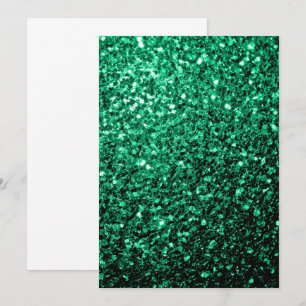 Smaragdgroene nepschittertjes glinsteren kaart