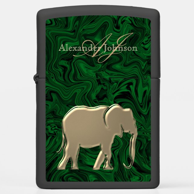 Smaragdgroene Olifant Monogram (Voorkant)