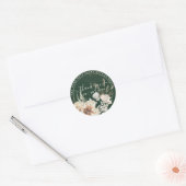 Smaragdgroene Pampasgras Dankjewel Cadeautje Ronde Sticker (Envelop)