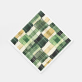Smaragdgroene Patchwork Plaid Servet (Hoek)
