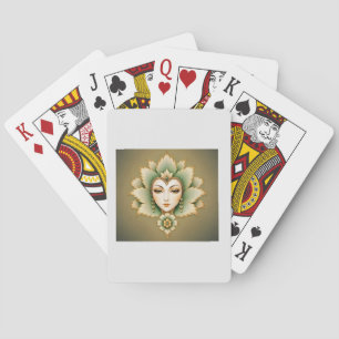Smaragdgroene Perzische Dame Tote Tas Elegante B Pokerkaarten