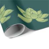 Smaragdgroene rust: Lotus Leaf Gift Cadeaupapier (Rol Hoek)