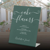 Smaragdgroene Signature Script Cake Smaken Reclamebord Met Voetstuk