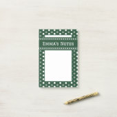 Smaragdgroene Stippen Post-it® Notes (Op bureau)