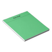 Smaragdgroene Vlakke Zakelijke Dingen Notitieblok (Schuin)