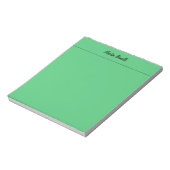 Smaragdgroene Vlakke Zakelijke Dingen Notitieblok (Gedraaid)
