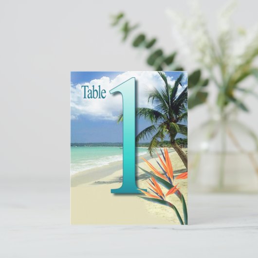 Smaragdgroene wateren Tabel Kaart Nr. 1 | aqua (Staand voorkant)