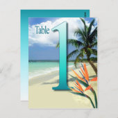 Smaragdgroene wateren Tabel Kaart Nr. 1 | aqua (Voorkant / Achterkant)