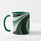 Smaragdgroene werveling abstractie mok (Links)