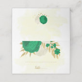 smaragdgroene & witte bloemen botanische bruiloft (Buitenkant ongevouwen)