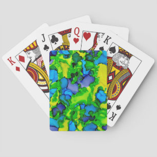 Smaragdgroene zaligheid pokerkaarten