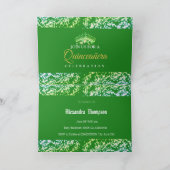 Smaragdgroene Zilveren Quinceanera-viering (Binnen)