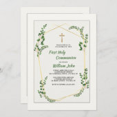 Smaragdtakken Uitnodiging (Voorkant / Achterkant)