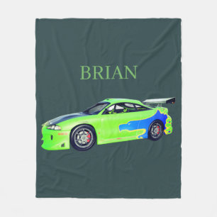 Smaragdwegracer van de Groene Horizon Fleece Deken