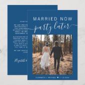 Smarried Now Party Later Foto Blue Wedding (Voorkant / Achterkant)