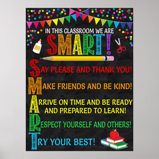 SMART Acronym Classroom Poster (Voorkant)