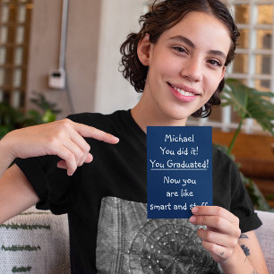 Smart Afstudeerder Funny Humor Afstuderen Gefelici Kaart