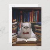 Smart afstuderen cat aankondigingskaart (Voorkant / Achterkant)