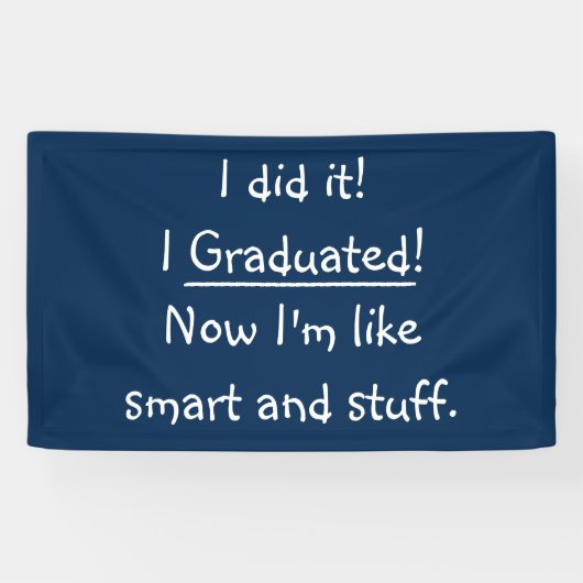 Smart Afstuderen Funny Graduation Party Fun Decor Spandoek (Horizontaal)