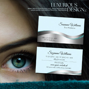 Smart Blauwgroen Wavy Silver Decor stijlvol en sti Visitekaartje