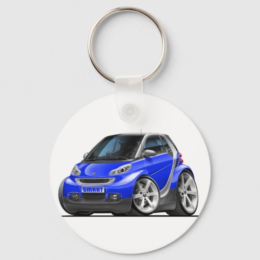Smart Blue Car Sleutelhanger (Voorkant)