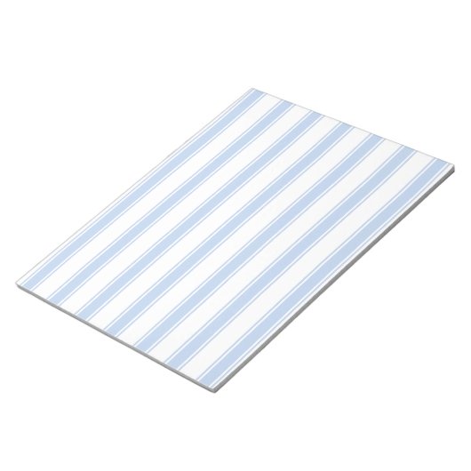 Smart Blue & White Ticking Stripes Envelopvoering Notitieblok (Schuin)