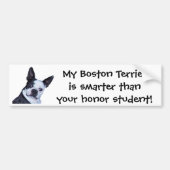 Smart Boston Terrier - Bumpersticker (Voorkant)