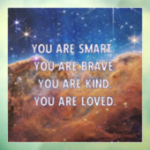 Smart Brave soort geliefd Raamsticker (Vel 3)