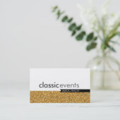 SMART CARTE DE VISITE effet de gliterie simple or (Debout devant)