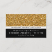 SMART CARTE DE VISITE effet de gliterie simple or (Dos)