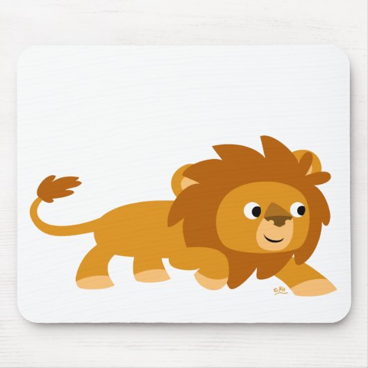 Smart Cartoon Lion Mousepad Muismat (Voorkant)