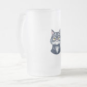 Smart Cat met glazen Frosted Glass Mok (Voorkant links)