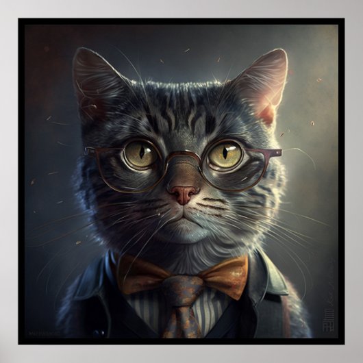 Smart Cat-Poster Poster (Voorkant)
