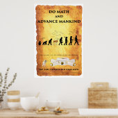 Smart Caveman : Do Math and Advance Mankind Poster (Cuisine)