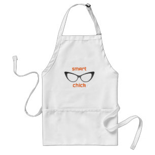 Smart Chick Geek Eyeglasses Standaard Schort
