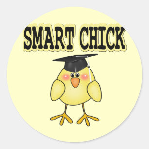 Smart Chick Ronde Sticker