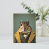 Smart Chipmunk Briefkaart (Staand voorkant)