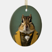 Smart Chipmunk Keramisch Ornament (Rechts)