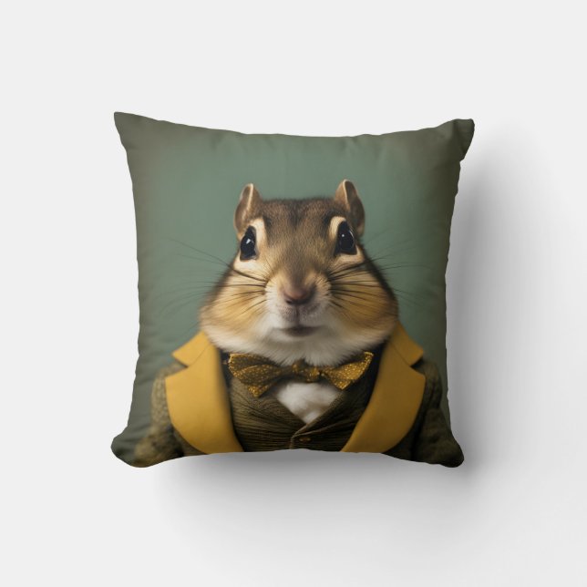 Smart Chipmunk Kussen (Voorkant)